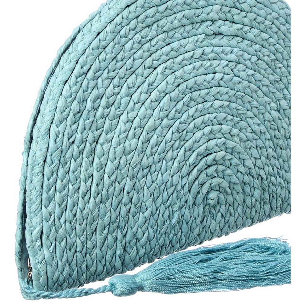 Roller Rabbit Romia Raffia Textured Fan Clutch - Picture 2 of 2